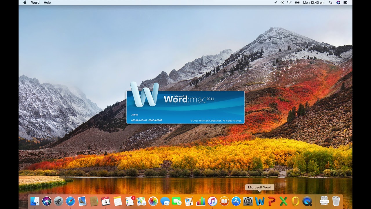 Microsoft Word Update For Mac High Sierra